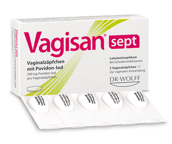 Vagisan sept: Das einzige vaginale Antiseptikum in Zäpfchenform mit diesem Povidon-Iod.